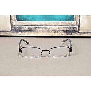 Elan Collection 9420 Black 52-16-135  Eyeglasses Frame  Half Rim Gray